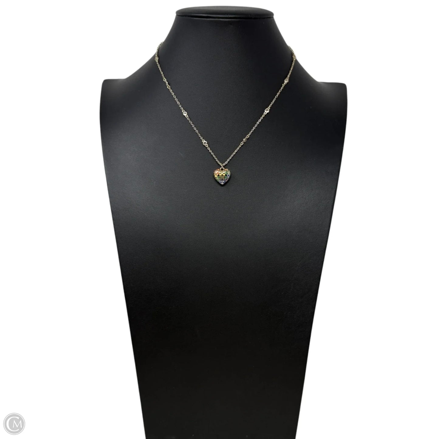 Signature Quilted Heart Pendant Necklace Designer By Coach