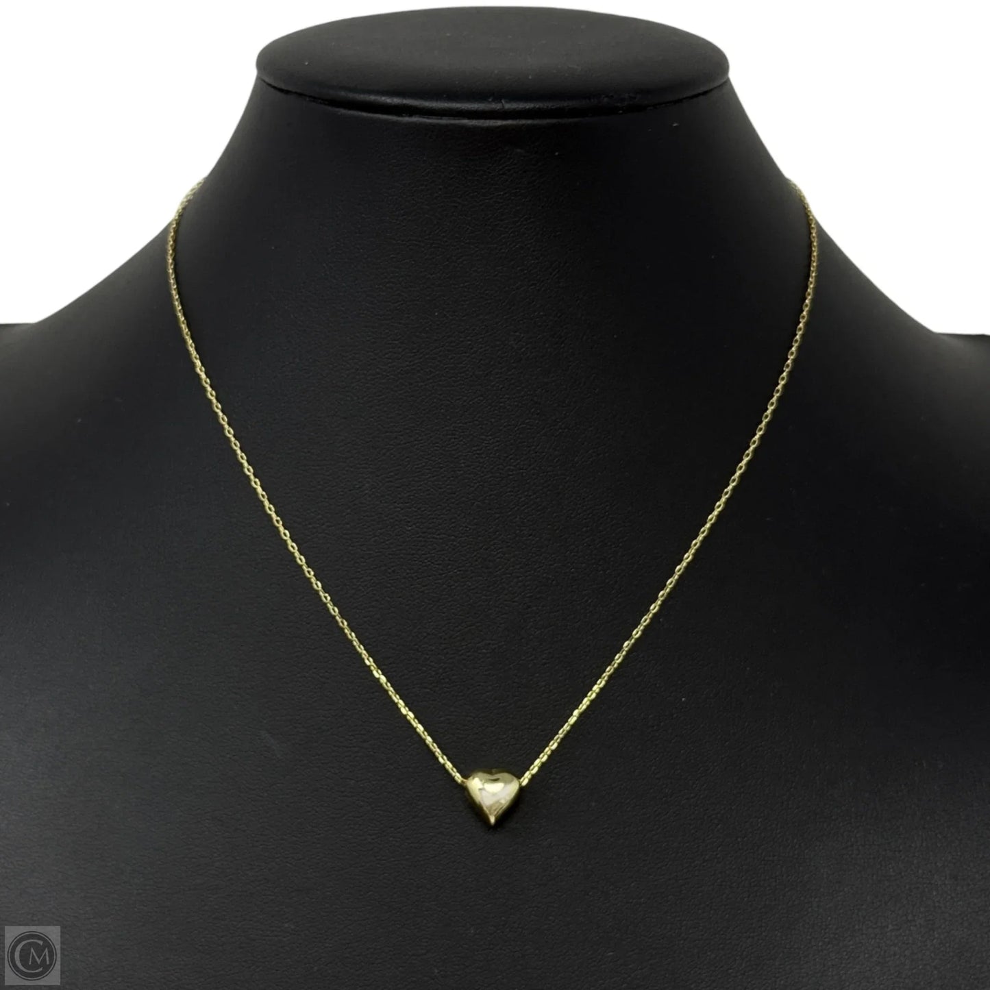 Gold Over Sterling Silver Floating Heart Pendant Necklace