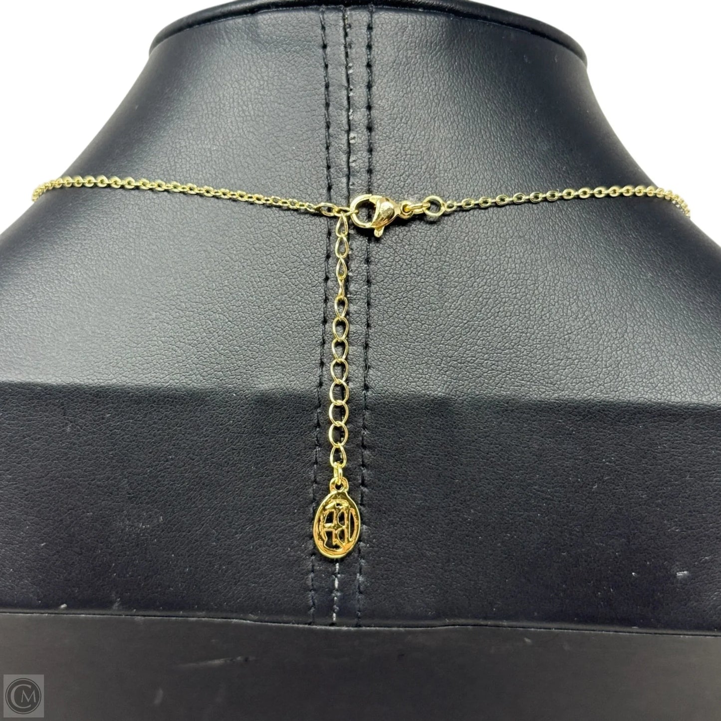 18K Gold Plated Geometric Cherry Quartz & Cubic Zirconia Pendant Necklace