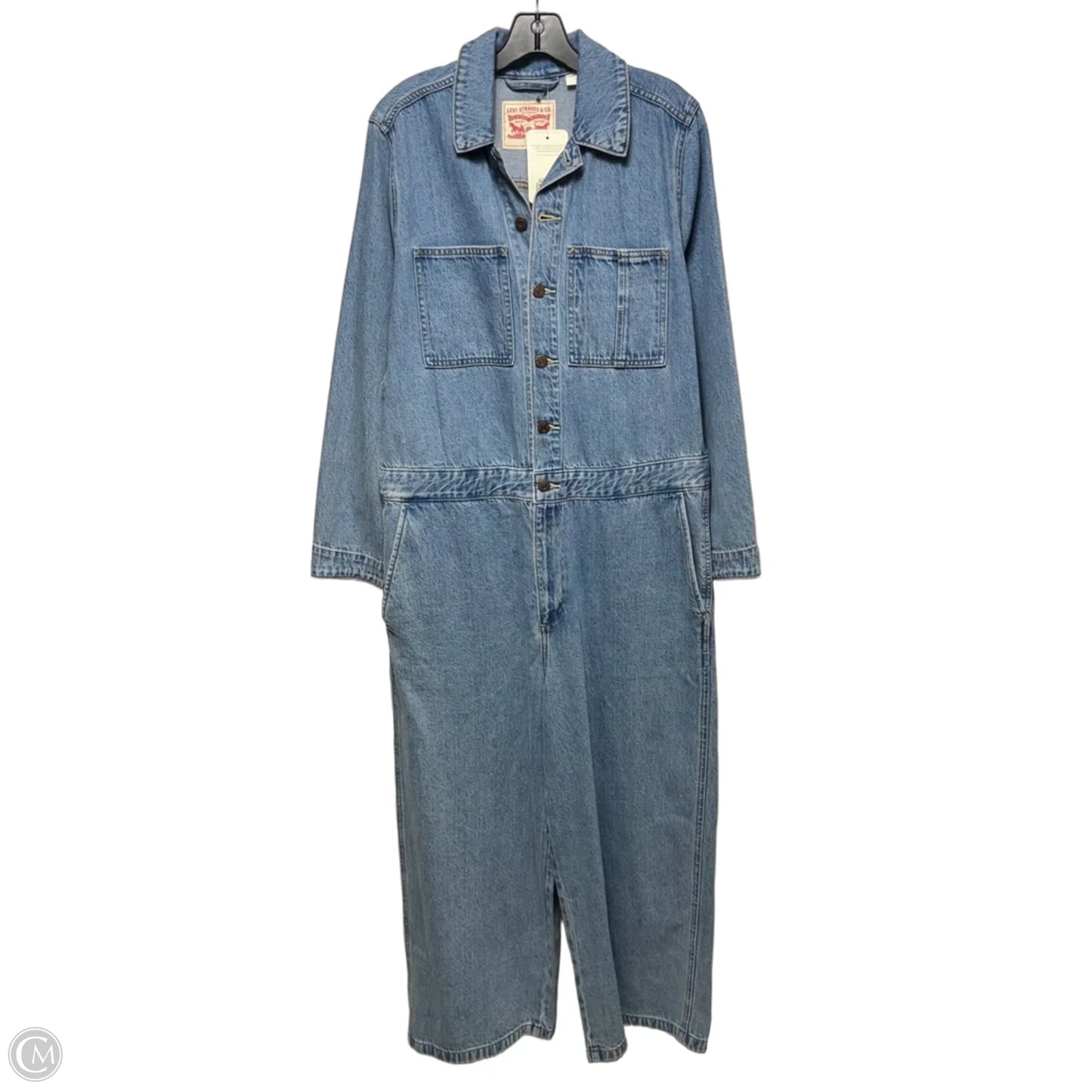 Jumpsuit By Levis In Blue Denim, Size: L