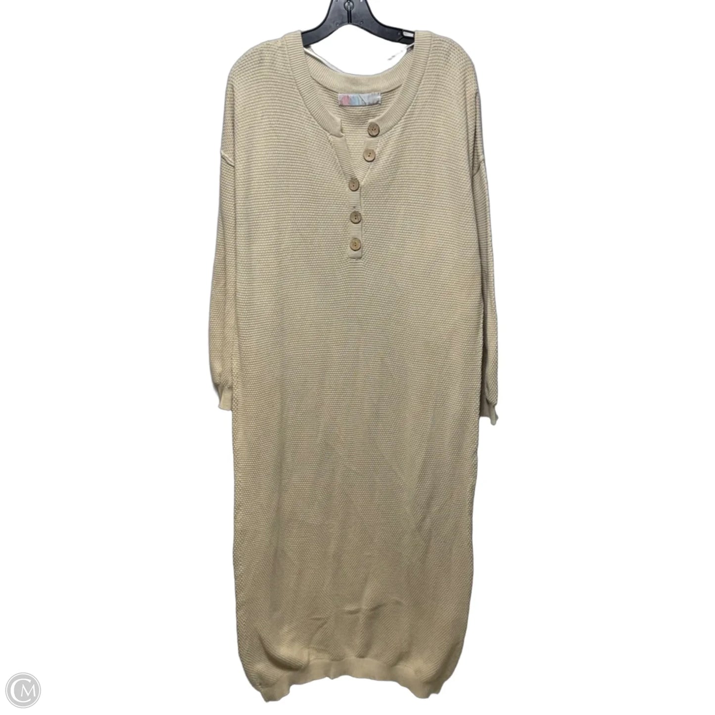 Knit Dress Casual Maxi By Free People Beach In Tan, Size: L