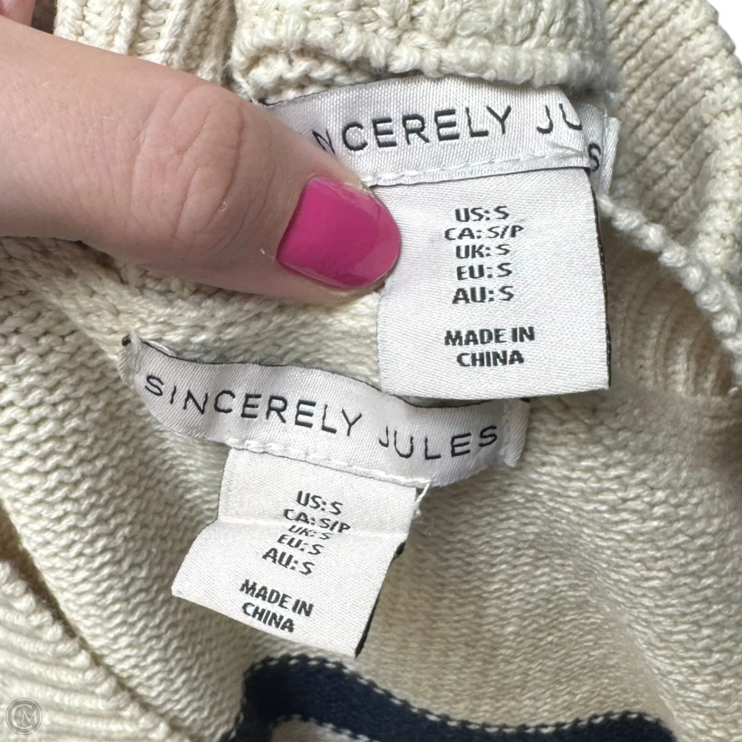 Knit Cardigan & Pants Set By Sincerely Jules In Cream, Size: S