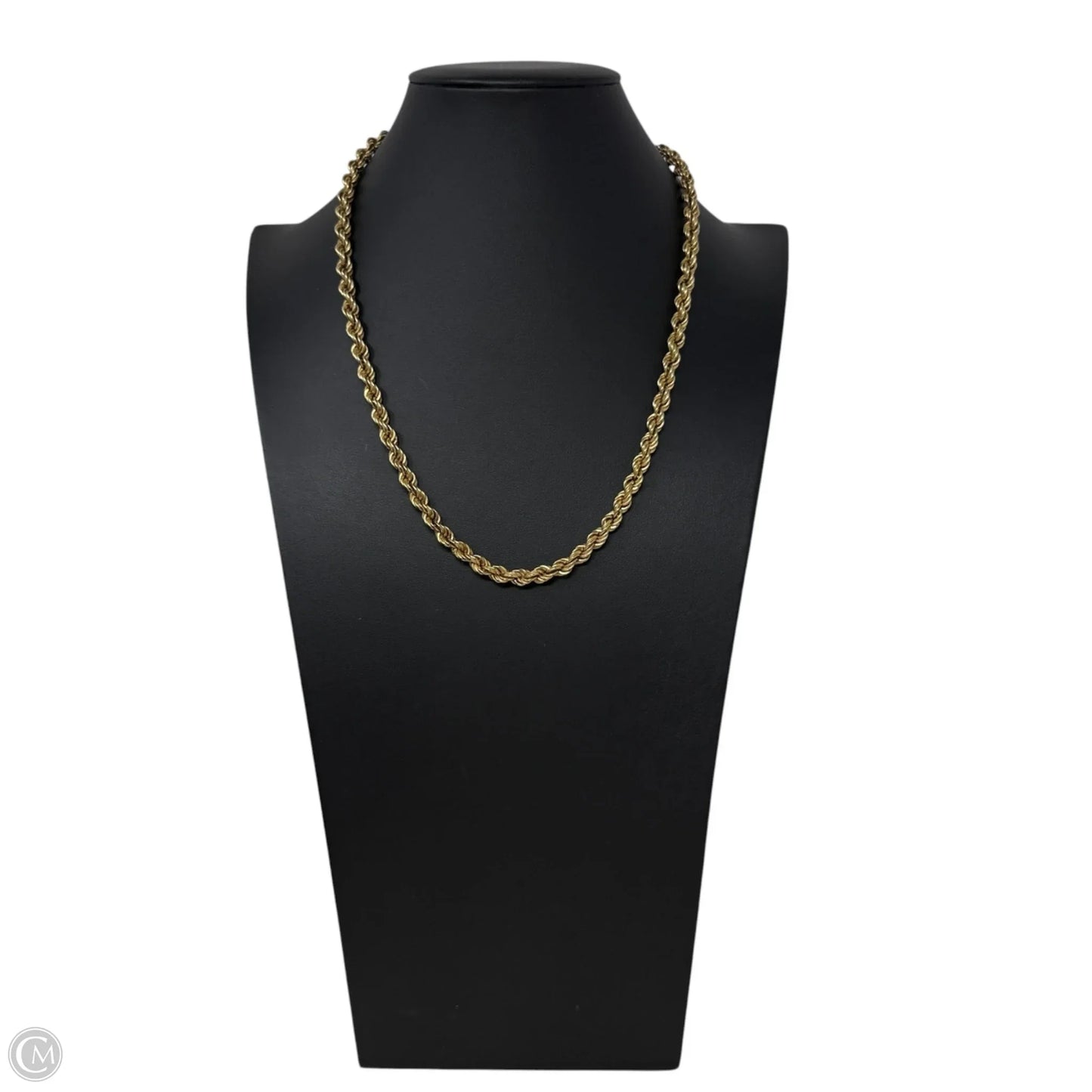 Italian Gold Over Sterling Silver Rope Chain Necklace  By Cmc
