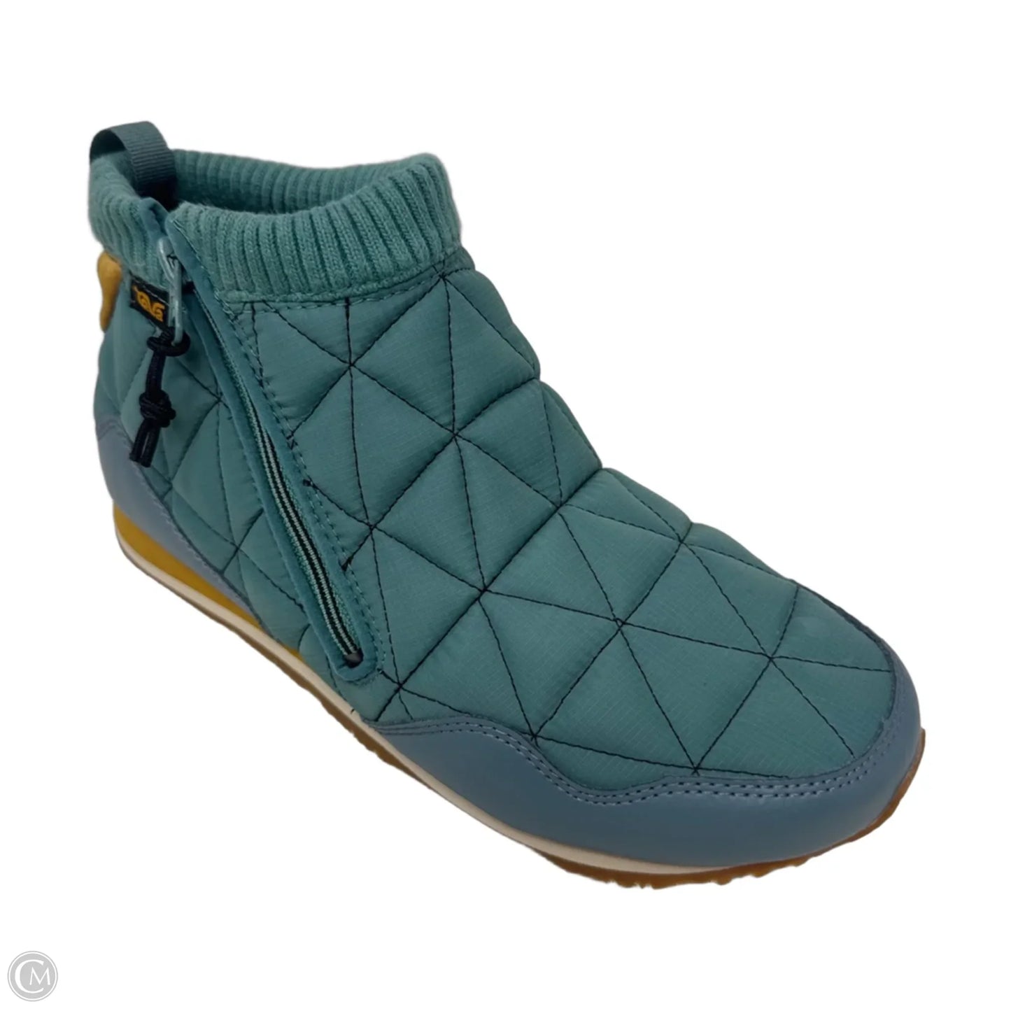 Ember Quilted Boots Shoes Flats By Teva In Teal, Size: 8