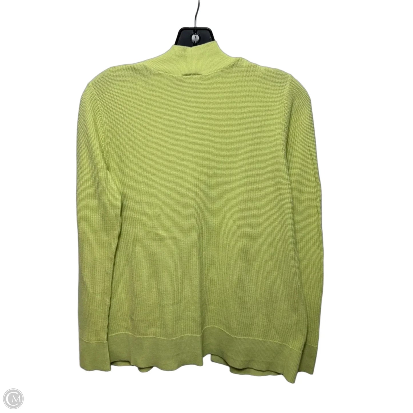 Cotton Sweater Cardigan By Ann Taylor In Green, Size: S
