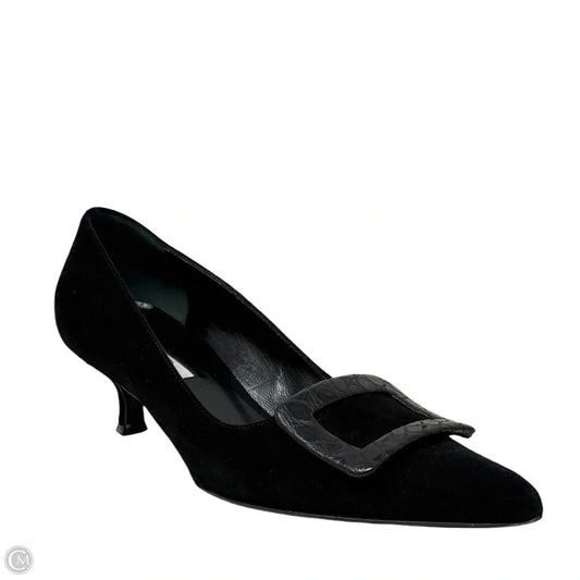 Shoes Luxury Designer By Oscar De La Renta In Black, Size: 6.5