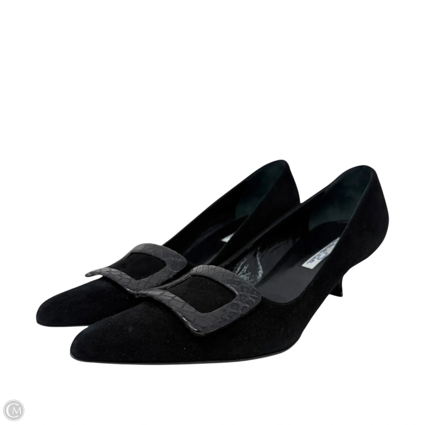 Shoes Luxury Designer By Oscar De La Renta In Black, Size: 6.5