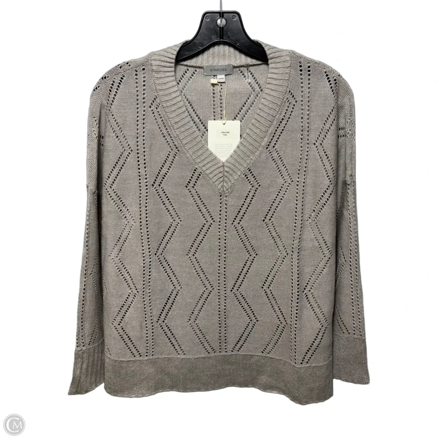 Linen Sweater By Kinross In Flax, Size: M