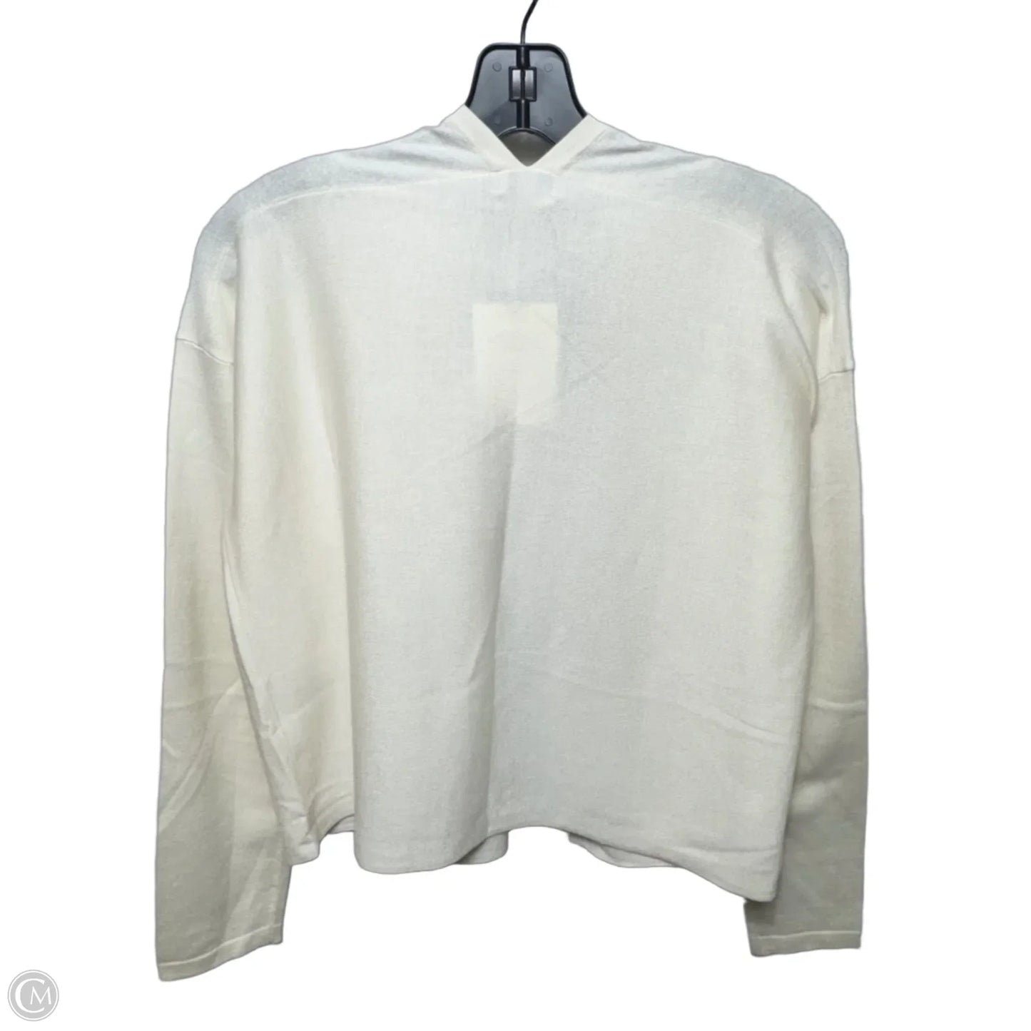Silk-Cashmere Sweater Cardigan By Kinross In Ivory, Size: M