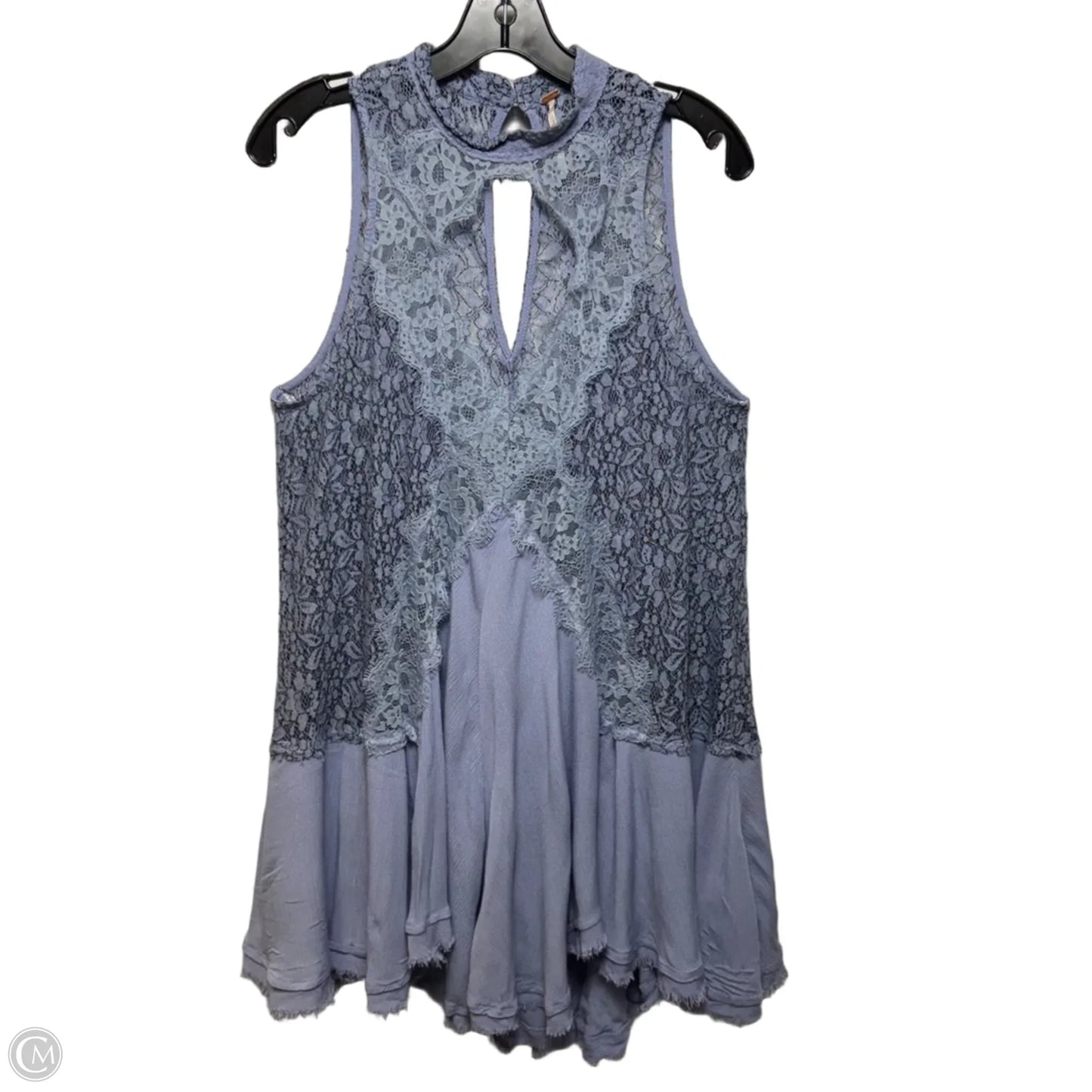 Lace Tunic Sleeveless By Free People In Blue, Size: L