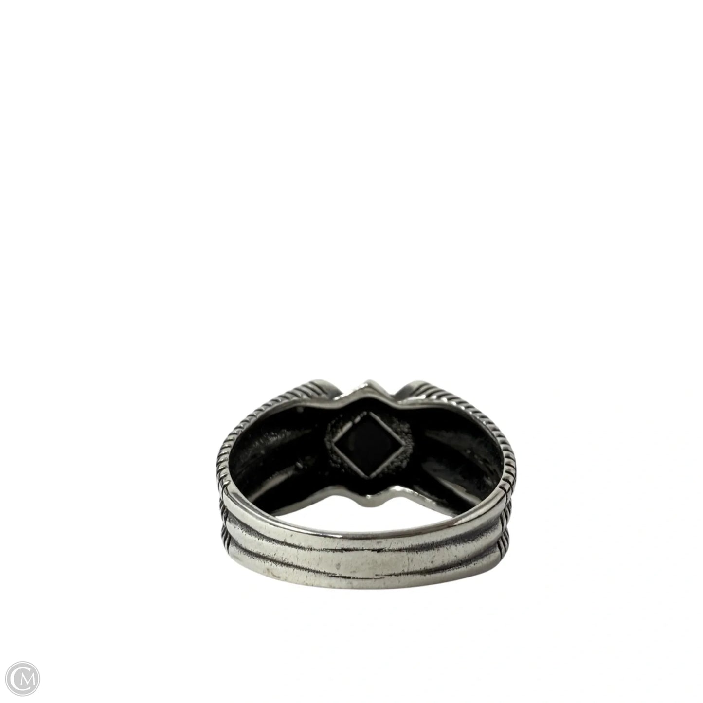 Handmade Turkish Sterling Silver Onyx Ring By Babylon Silver, Size: 12