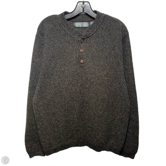 MEN’S Sweater Luxury Designer By Oscar De La Renta In Brown, Size: MEN’S L