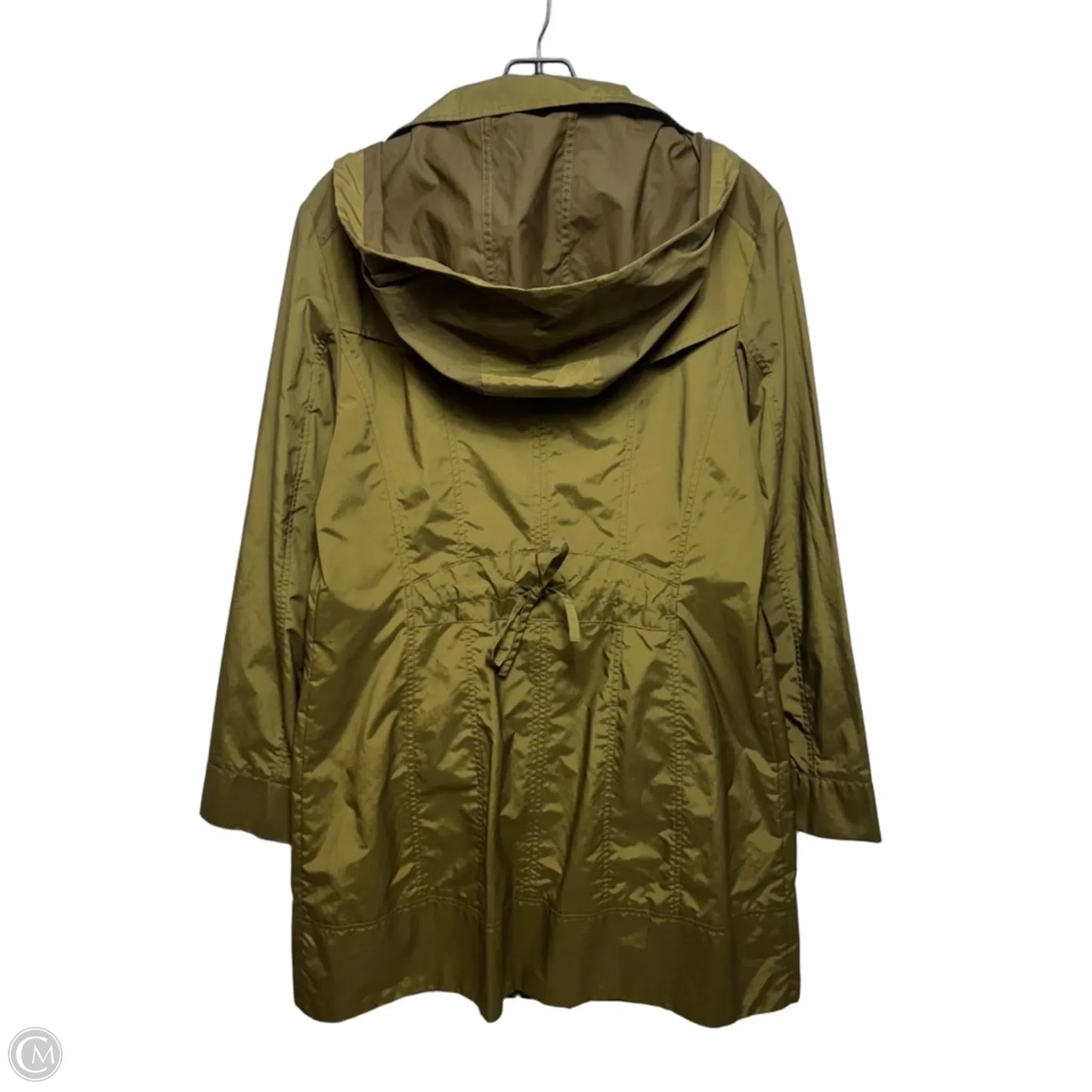 Coat Raincoat By Cole-haan In Green, Size: M