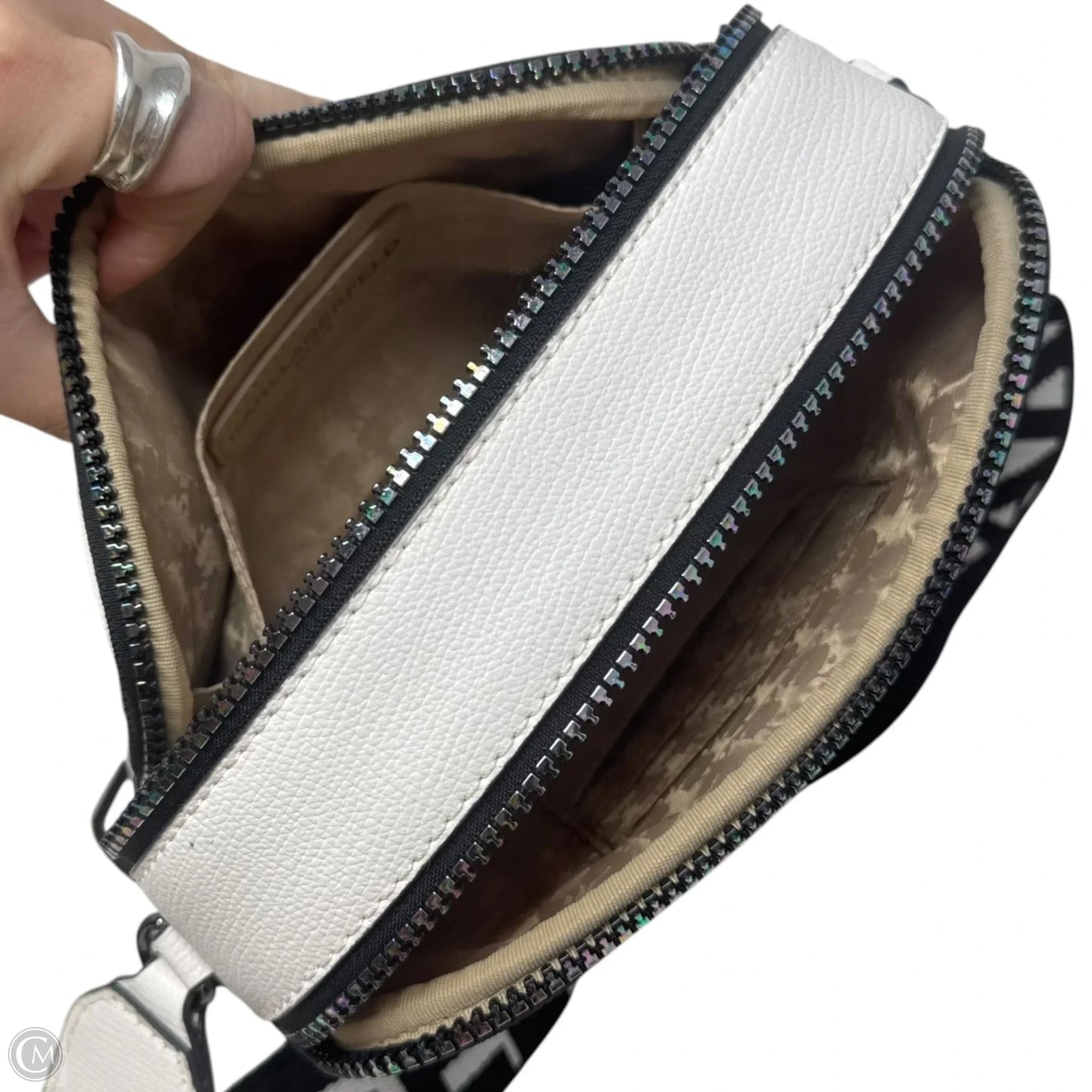 AS IS Maybelle Crossbody Designer By Karl Lagerfeld, Size: Medium