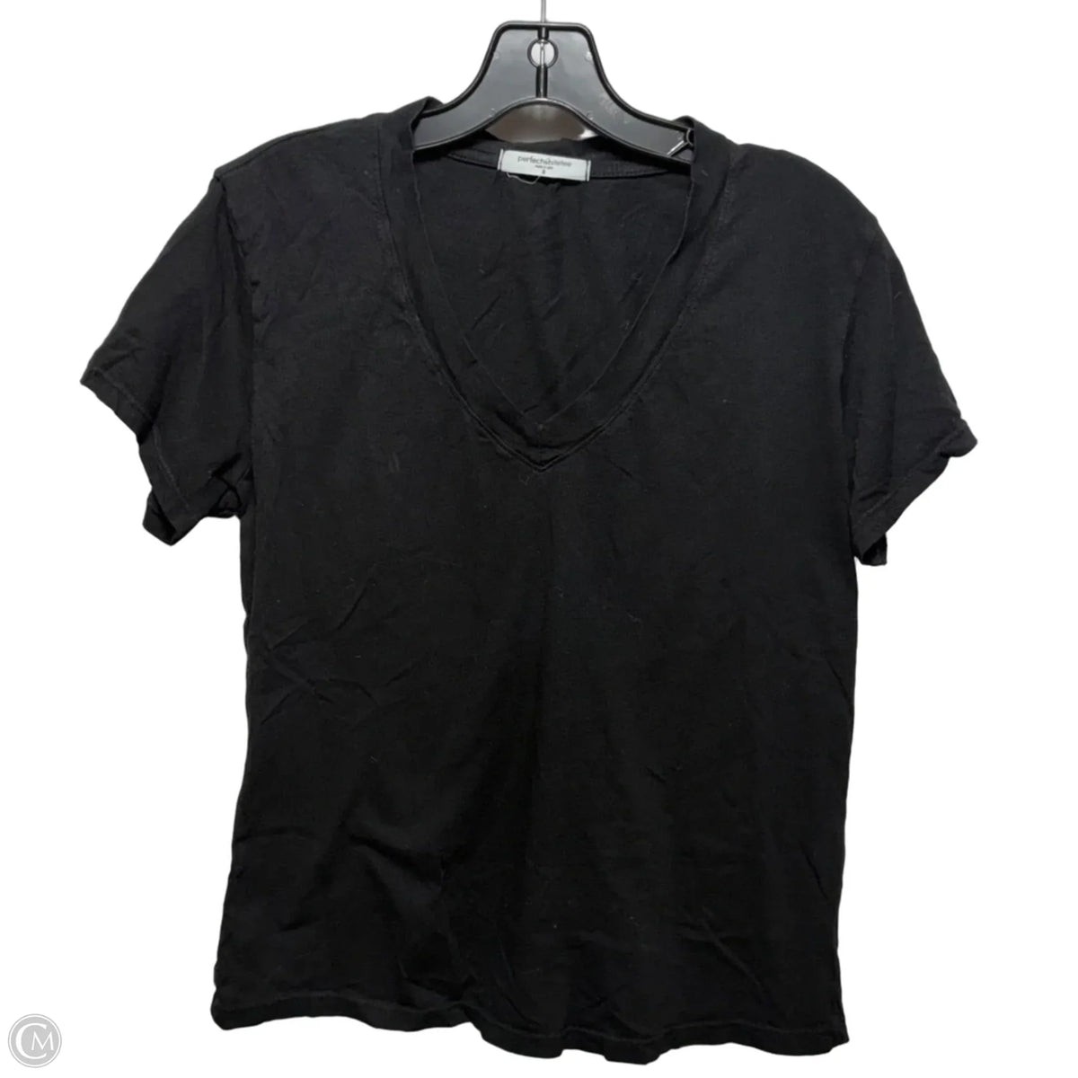 Top Short Sleeve Basic By Perfectwhitetee In Black, Size: S