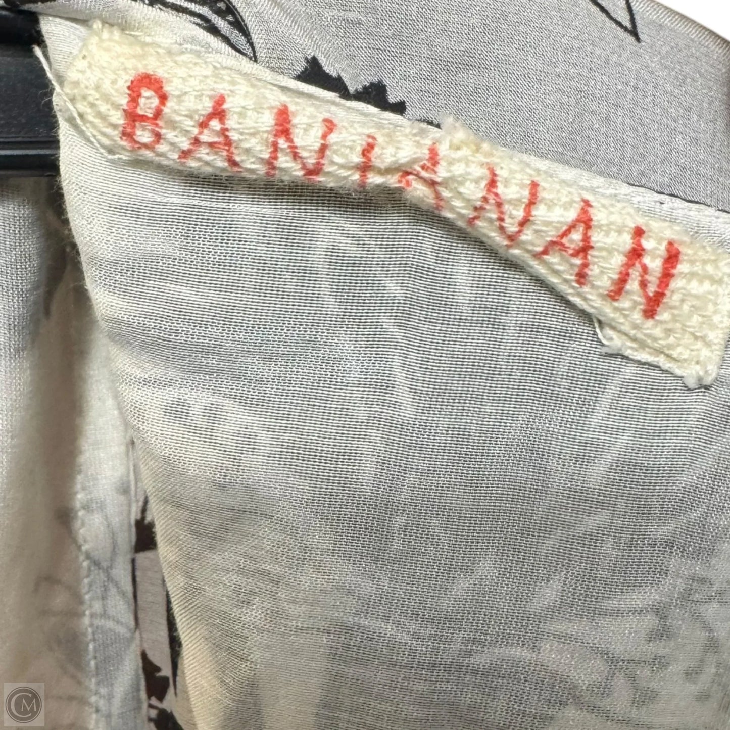 Silk Dress Casual Maxi By Banjanan In Black & White, Size: S