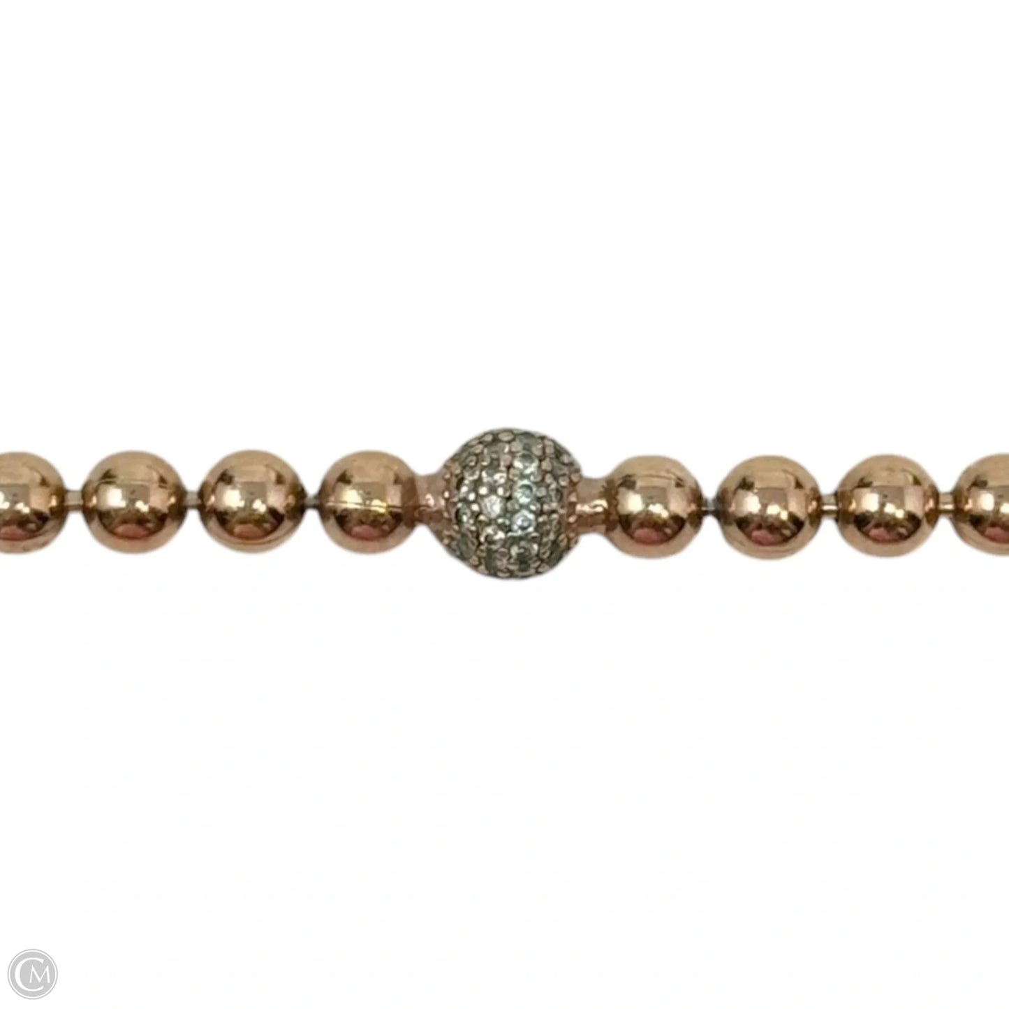 14k Rose Gold Plated Beads & Pavé Bracelet By Pandora