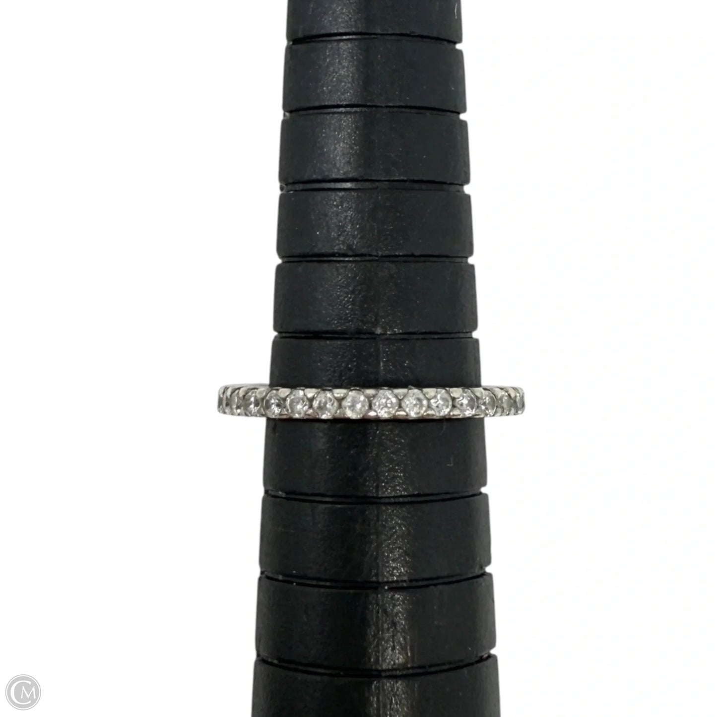 Sterling Silver & Clear Stone Eternity Band Ring, Size: 5