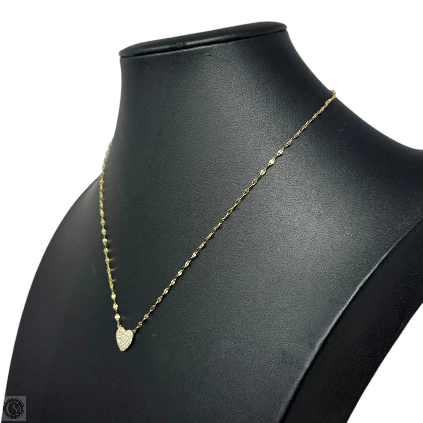 Heart On Gold Over Sterling Silver Necklace