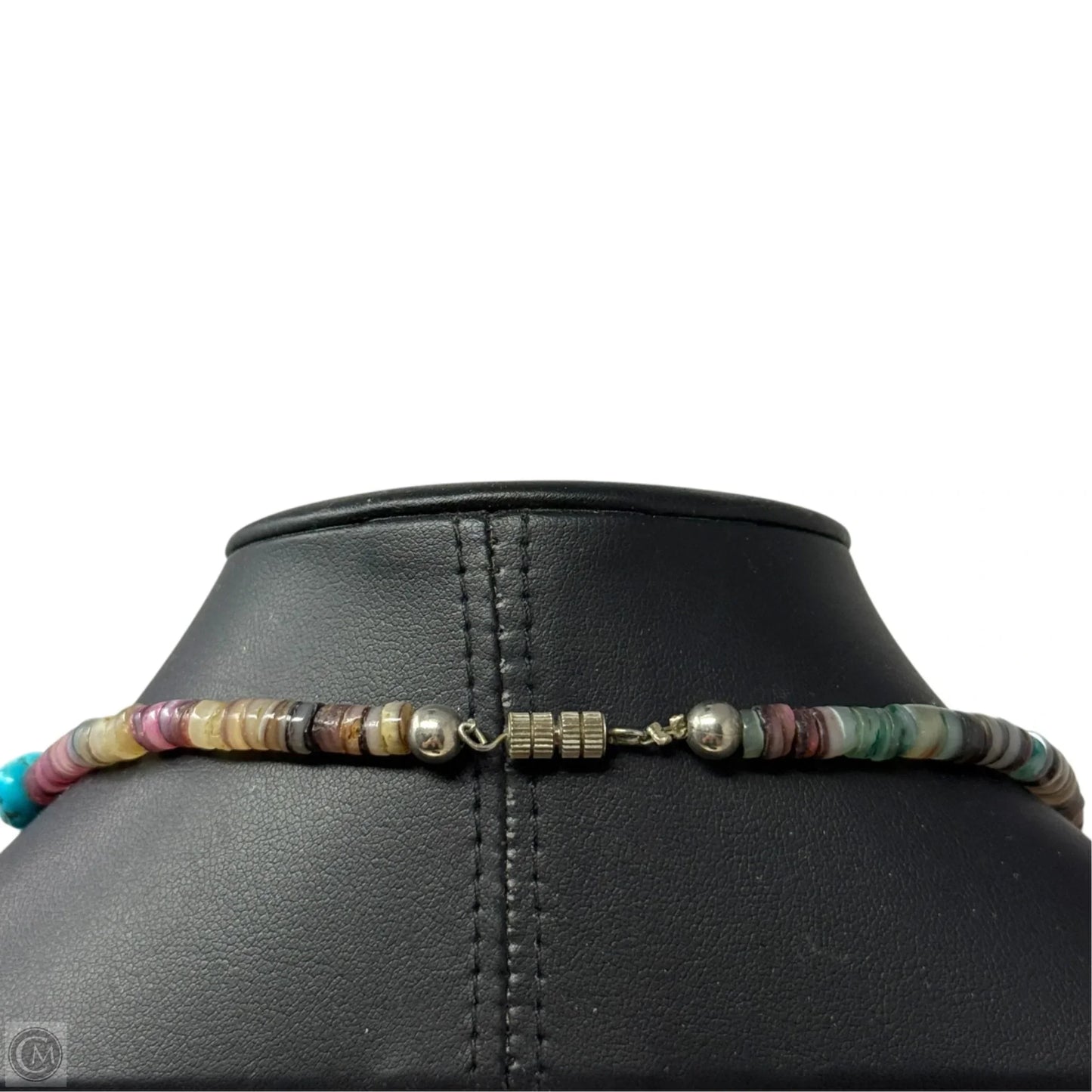 Faux Turquoise, Coral & Agate Beaded Necklace