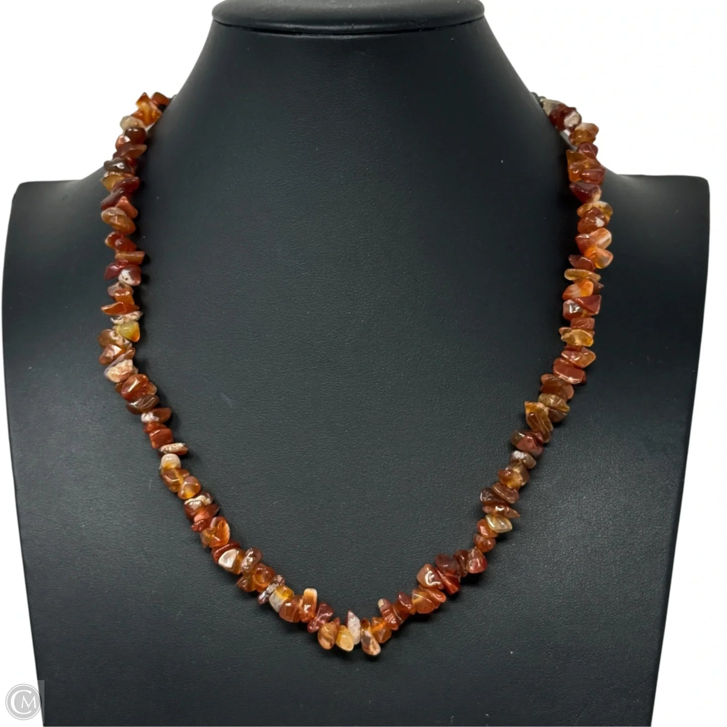 Carnelian Agate Chip Beaded Necklace