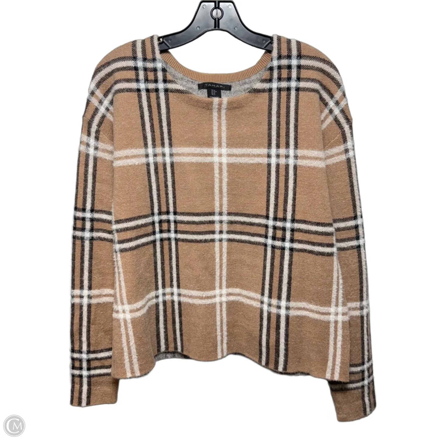 Sweater By Tahari In Plaid Pattern, Size: M