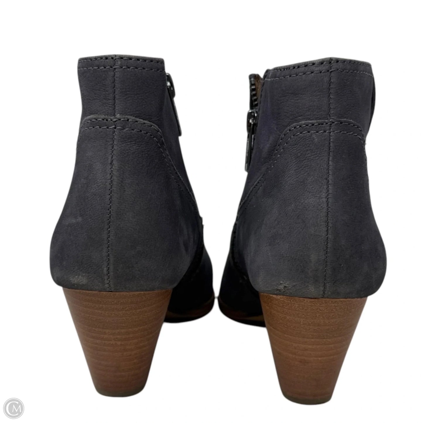 Reina Suede Booties Designer By Frye In Grey, Size: 8.5