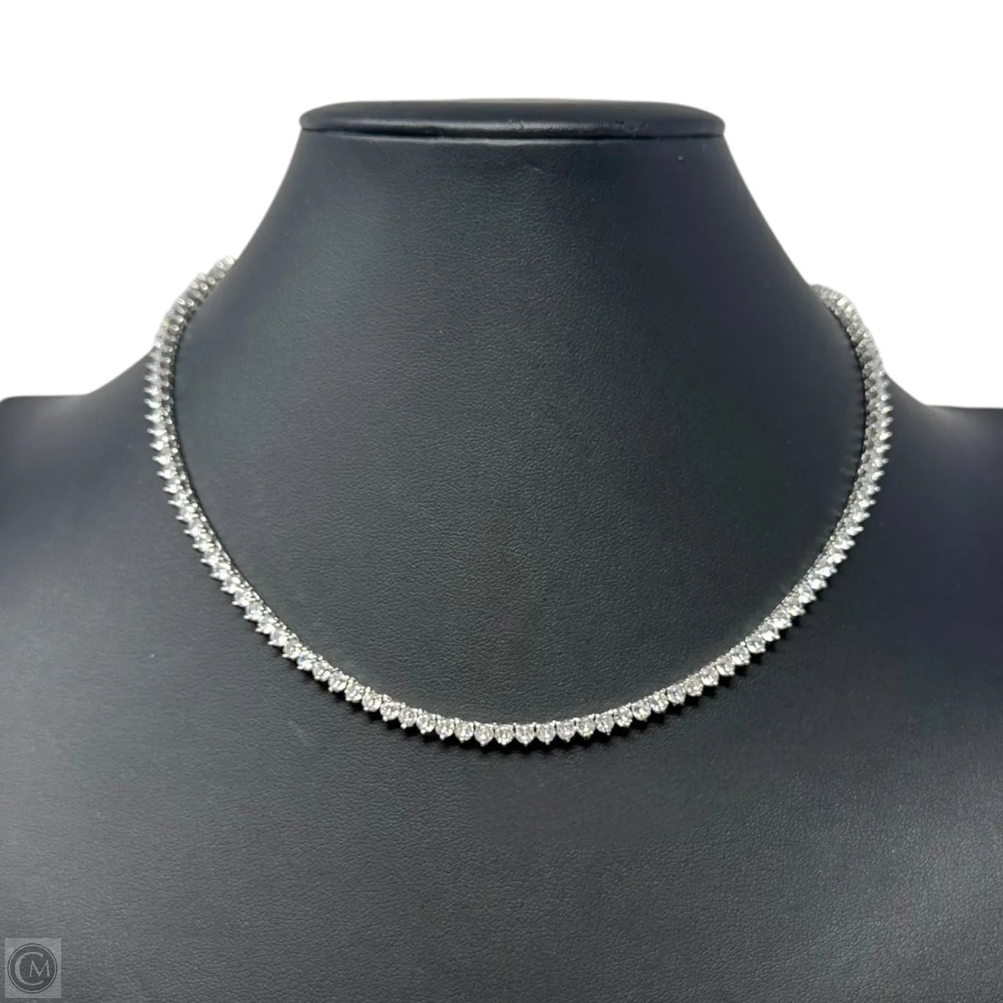 Silver Tone Tennis Necklace
