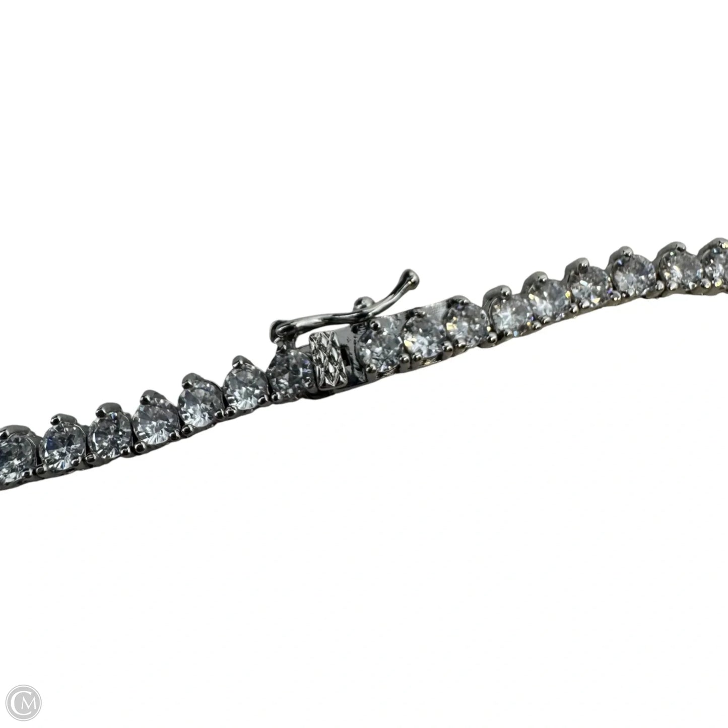 Silver Tone Tennis Necklace