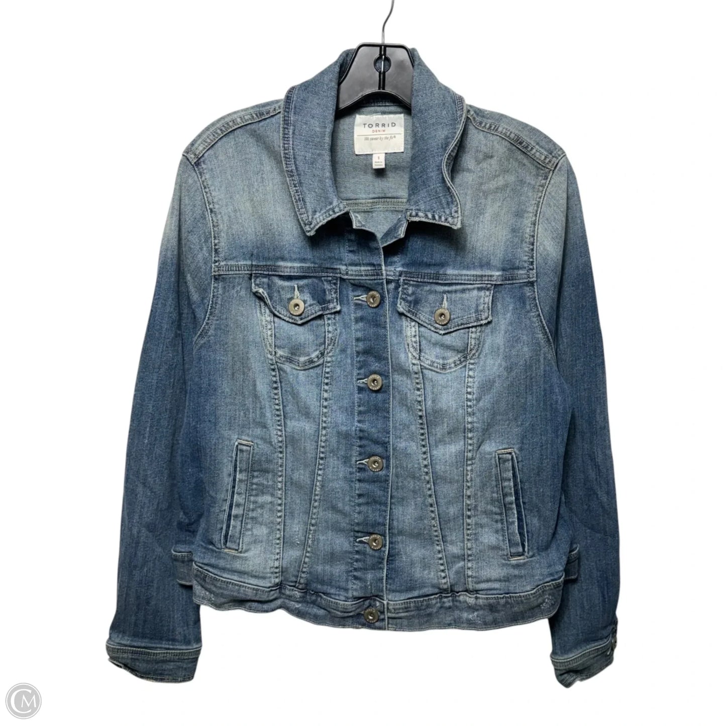 Jacket Denim By Torrid In Blue Denim, Size: 1x