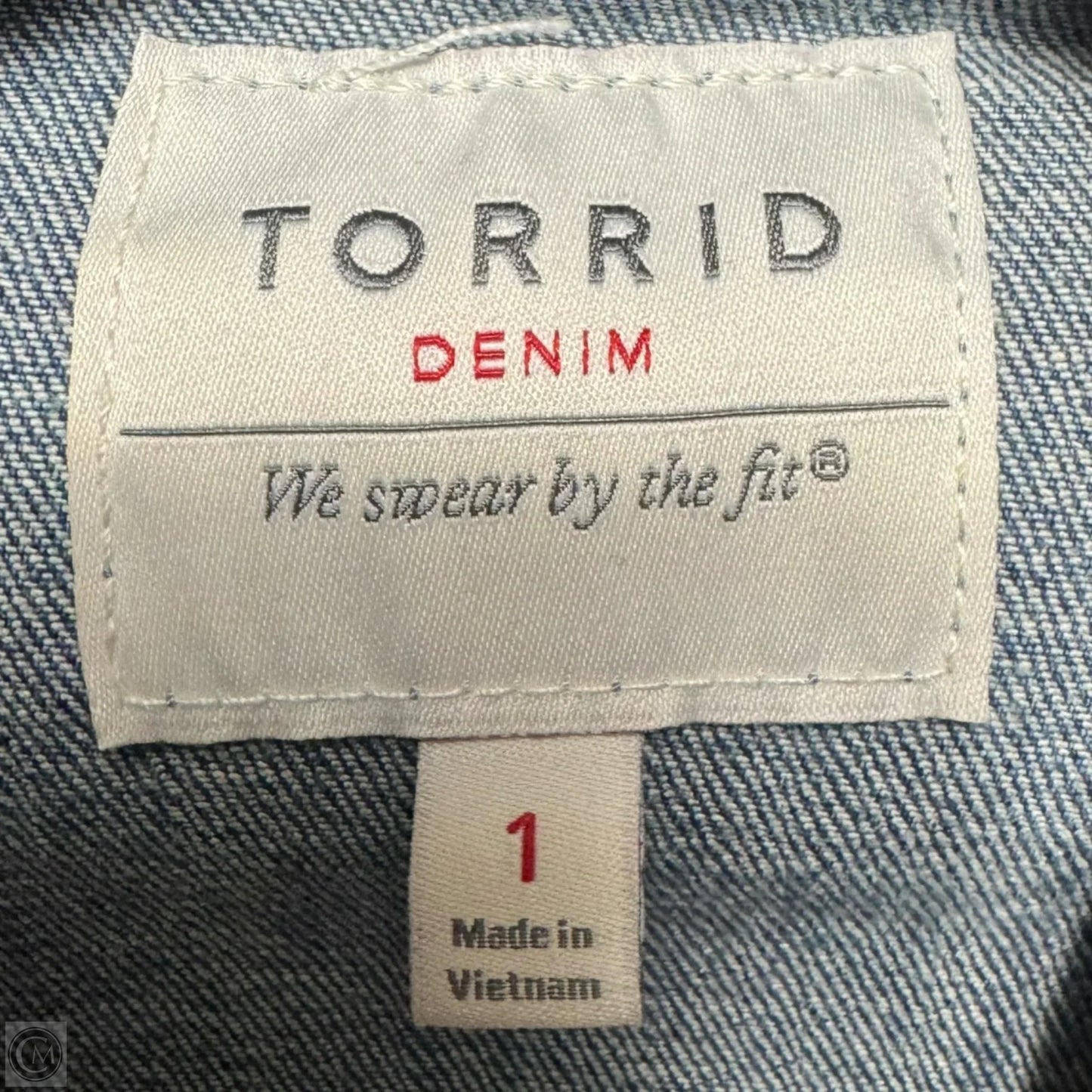 Jacket Denim By Torrid In Blue Denim, Size: 1x