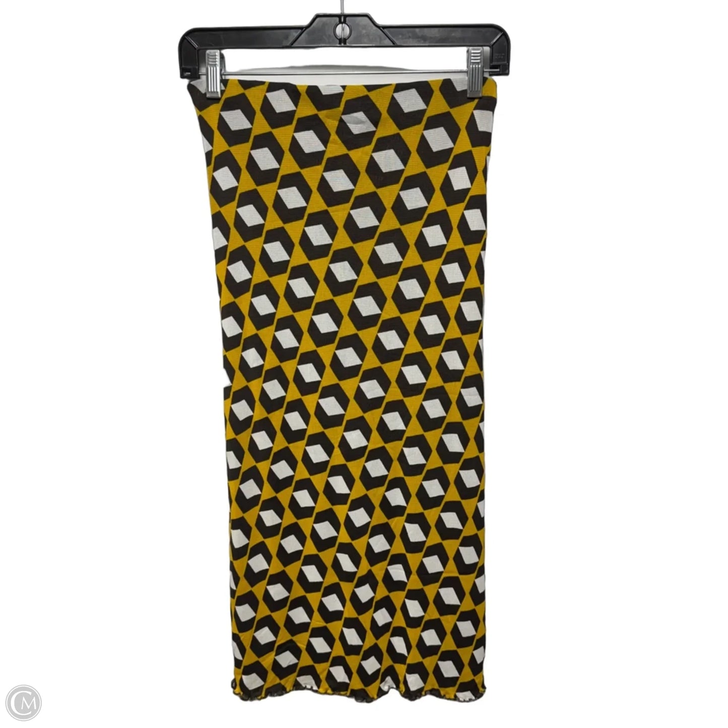 Ruched Mesh Skirt Designer By Diane Von Furstenberg In Geometric Pattern, Size: S