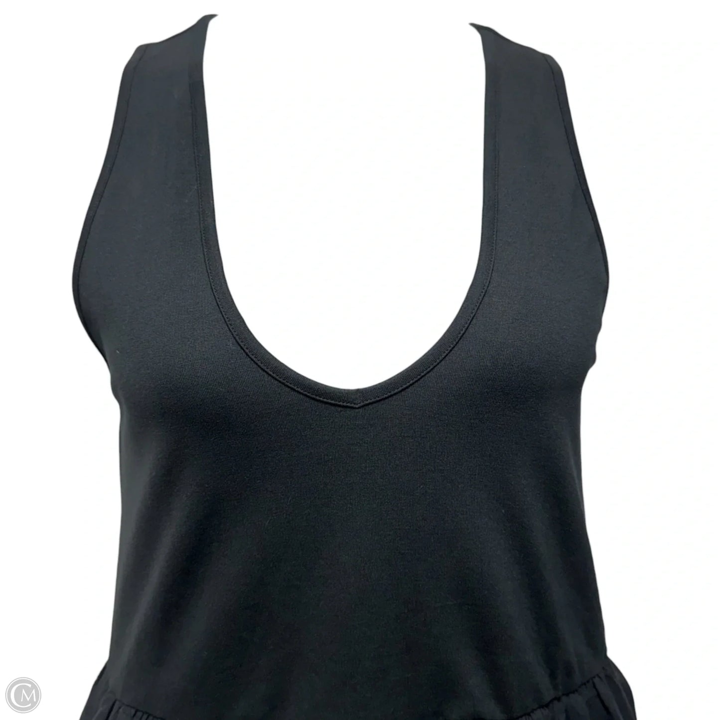 Cutwork Scoop-Neck Twofer Dress By Maeve In Black, Size: XL
