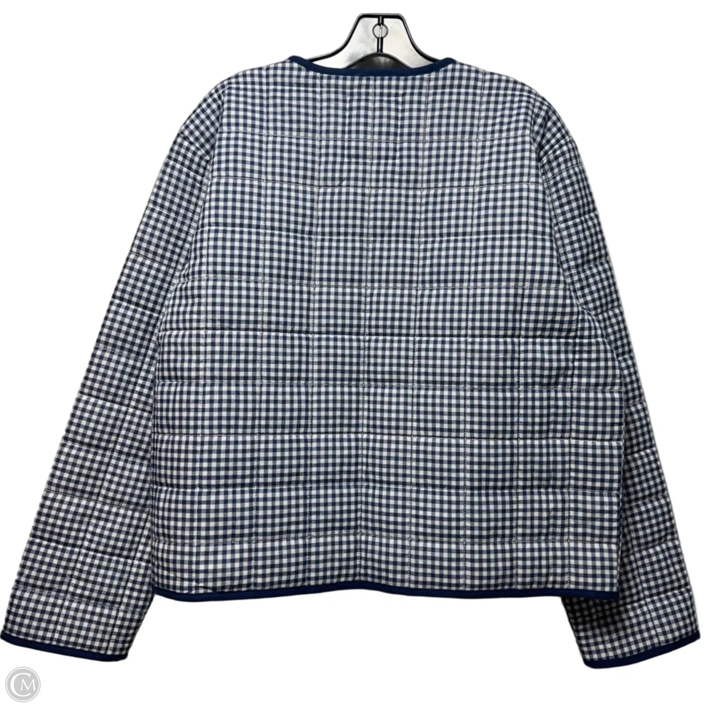 Jacket Puffer & Quilted By Abercrombie And Fitch In Checkered Pattern, Size: L
