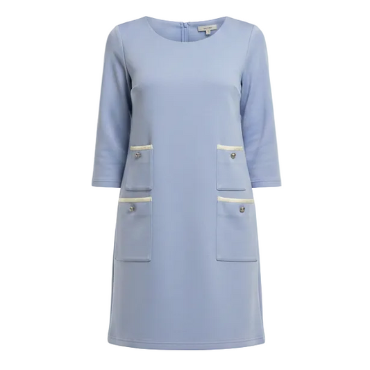 Francoise Mod Mini Dress Designer By Tuckernuck In Blue, Size: M