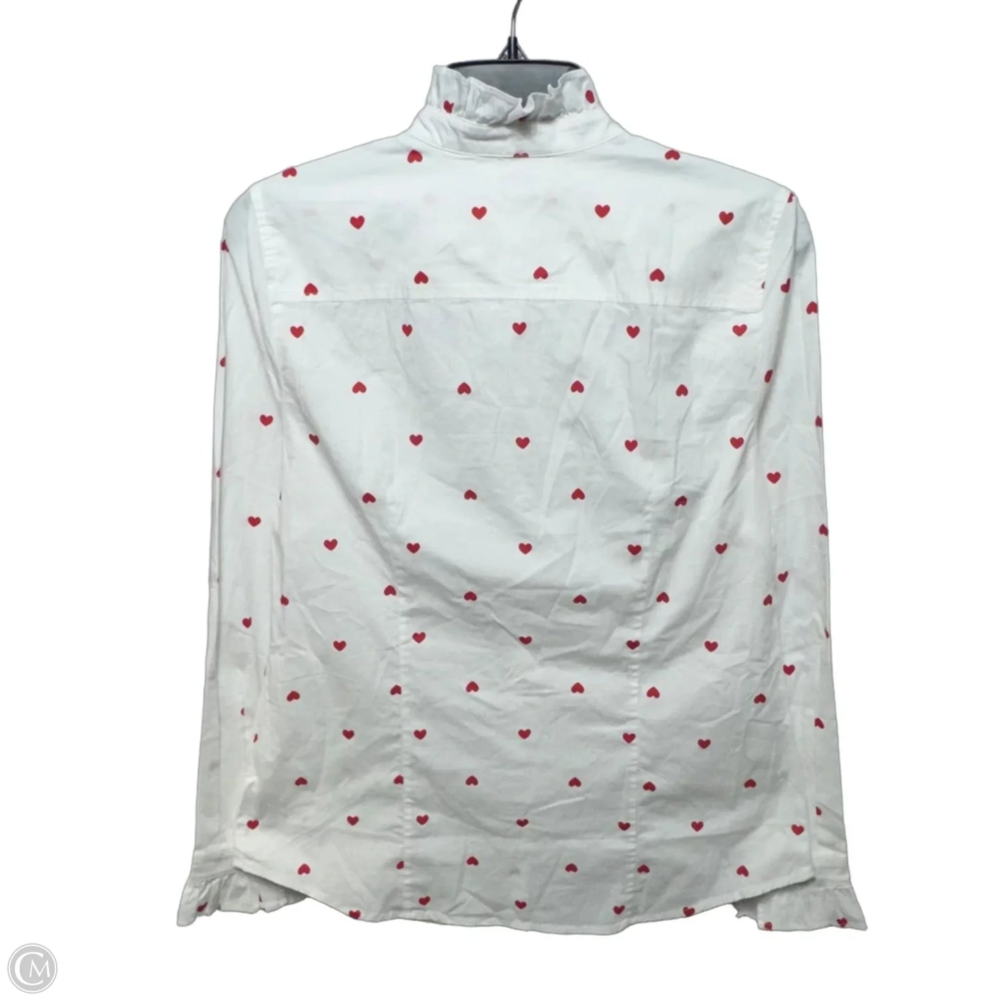 Top Long Sleeve By J. Crew In Red & White, Size: S