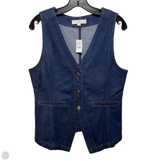Denim Vest By Loft In Blue Denim, Size: S