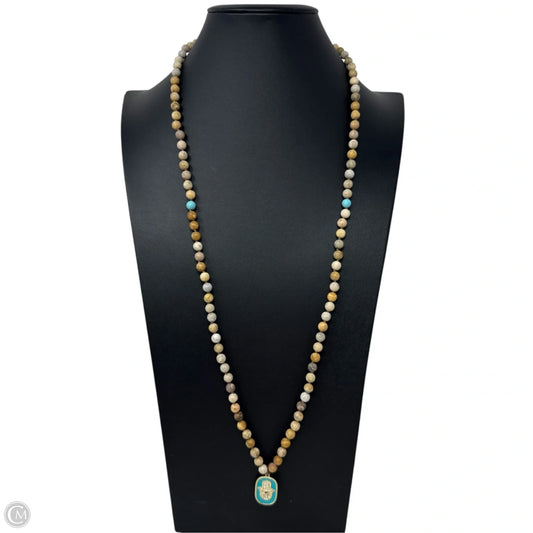 Multi-Stone Dual Sided Hamsa Pendant Necklace