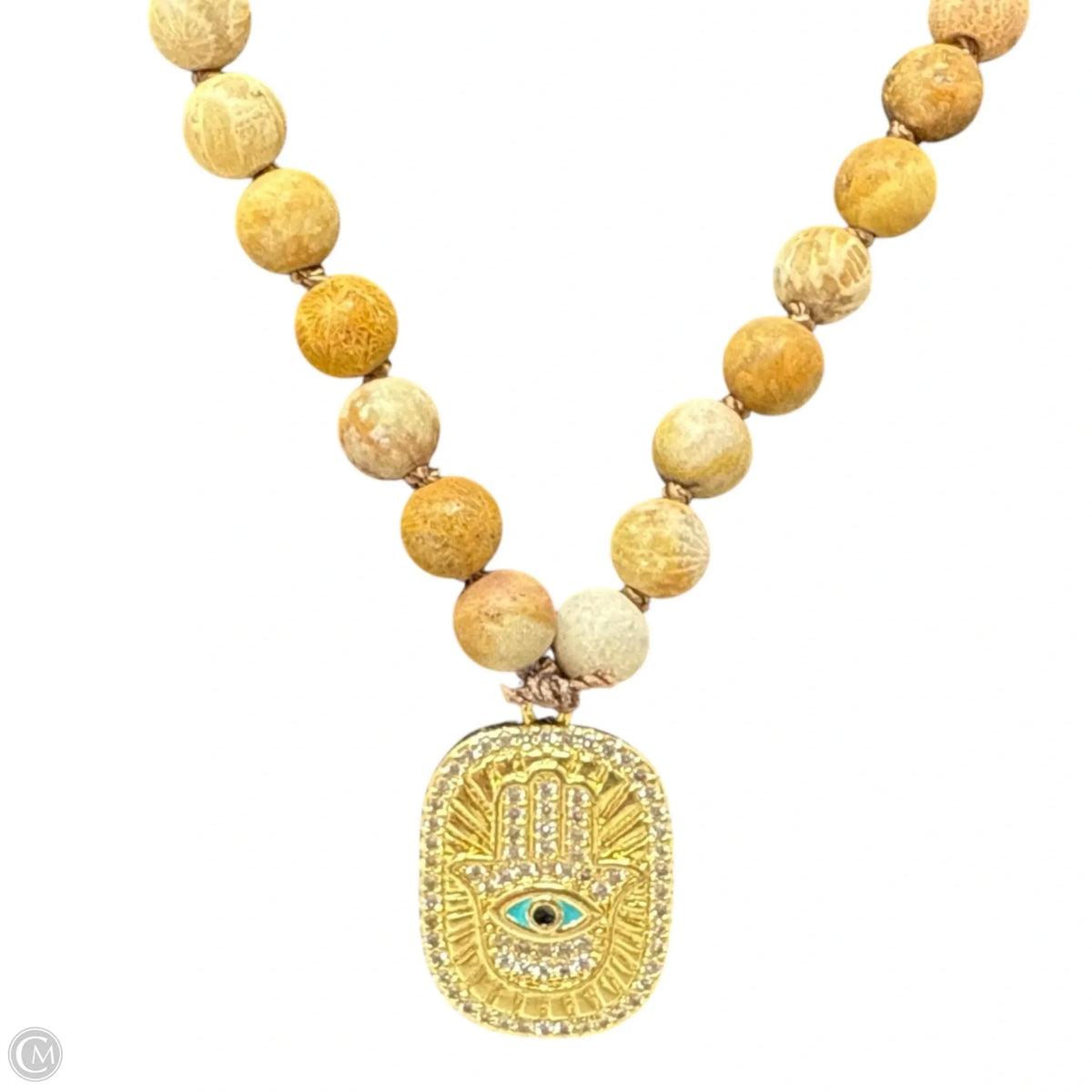 Multi-Stone Dual Sided Hamsa Pendant Necklace