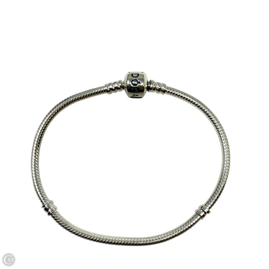 Sterling Silver Moments Barrel Clasp Snake Chain Bracelet By Pandora