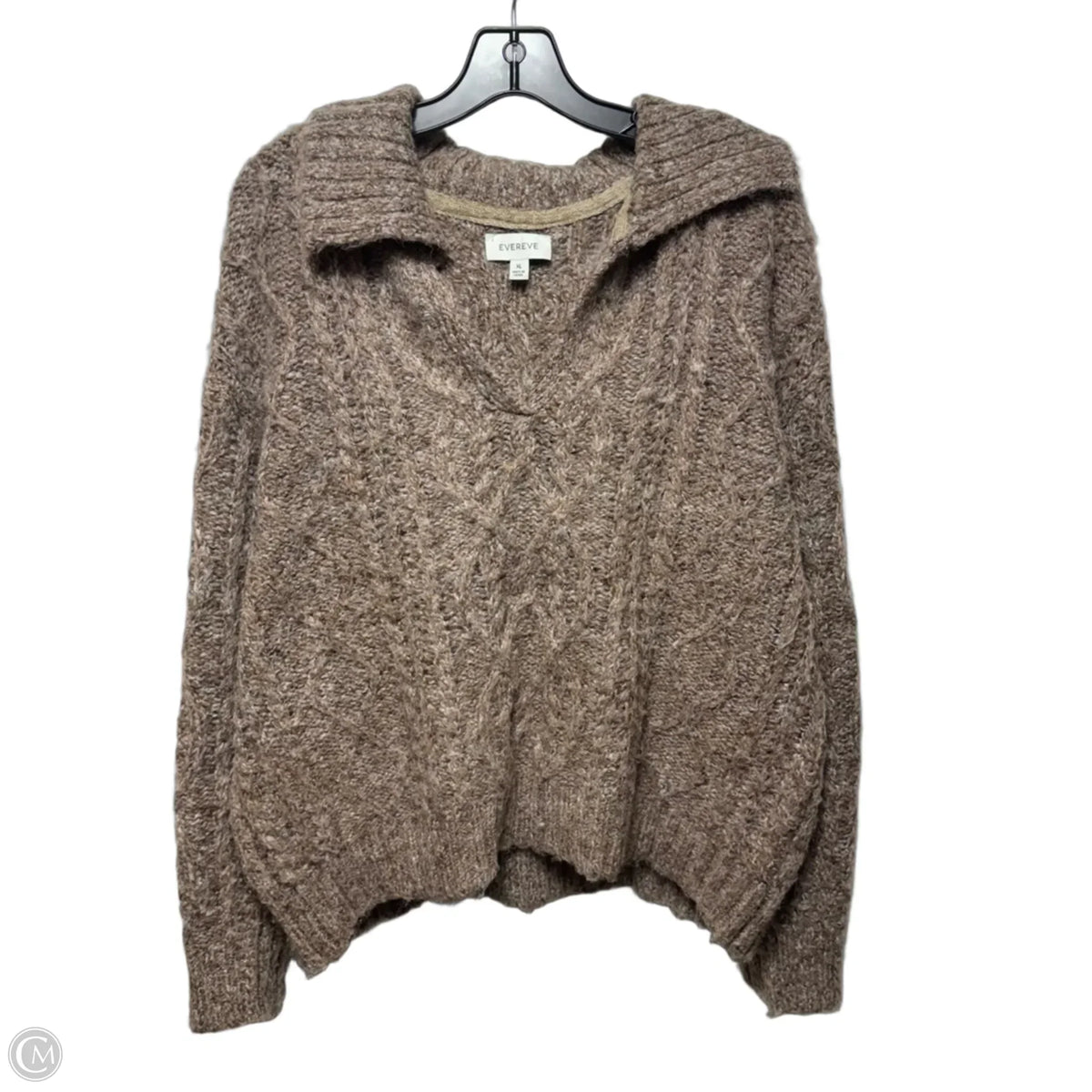 Collared Sweater By Evereve In Brown, Size: Xl