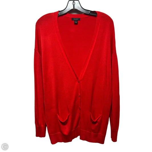 Sweater Cardigan By Halogen In Red, Size: S