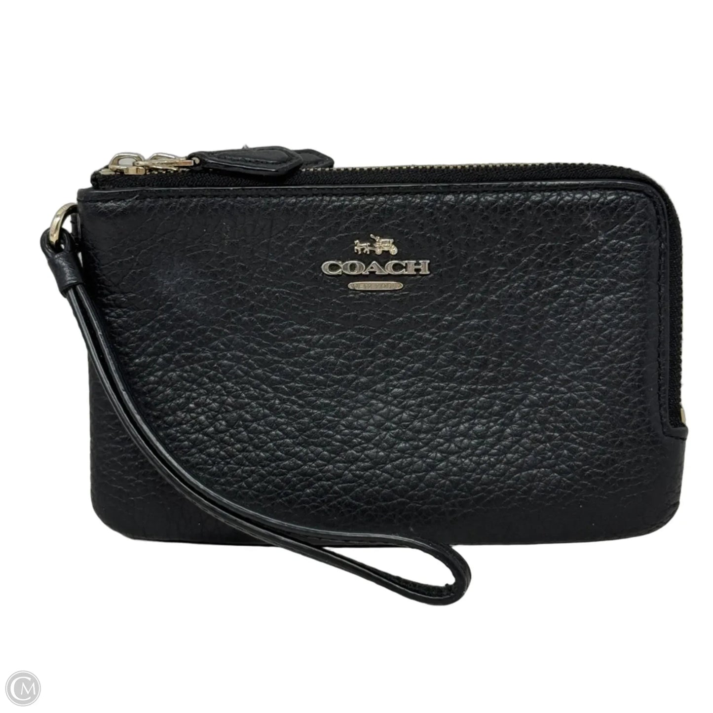 Double Corner Zip Wristlet Designer By Coach, Size: Medium