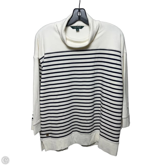 Turtleneck Top Long Sleeve By Lauren By Ralph Lauren In Striped Pattern, Size: Xl