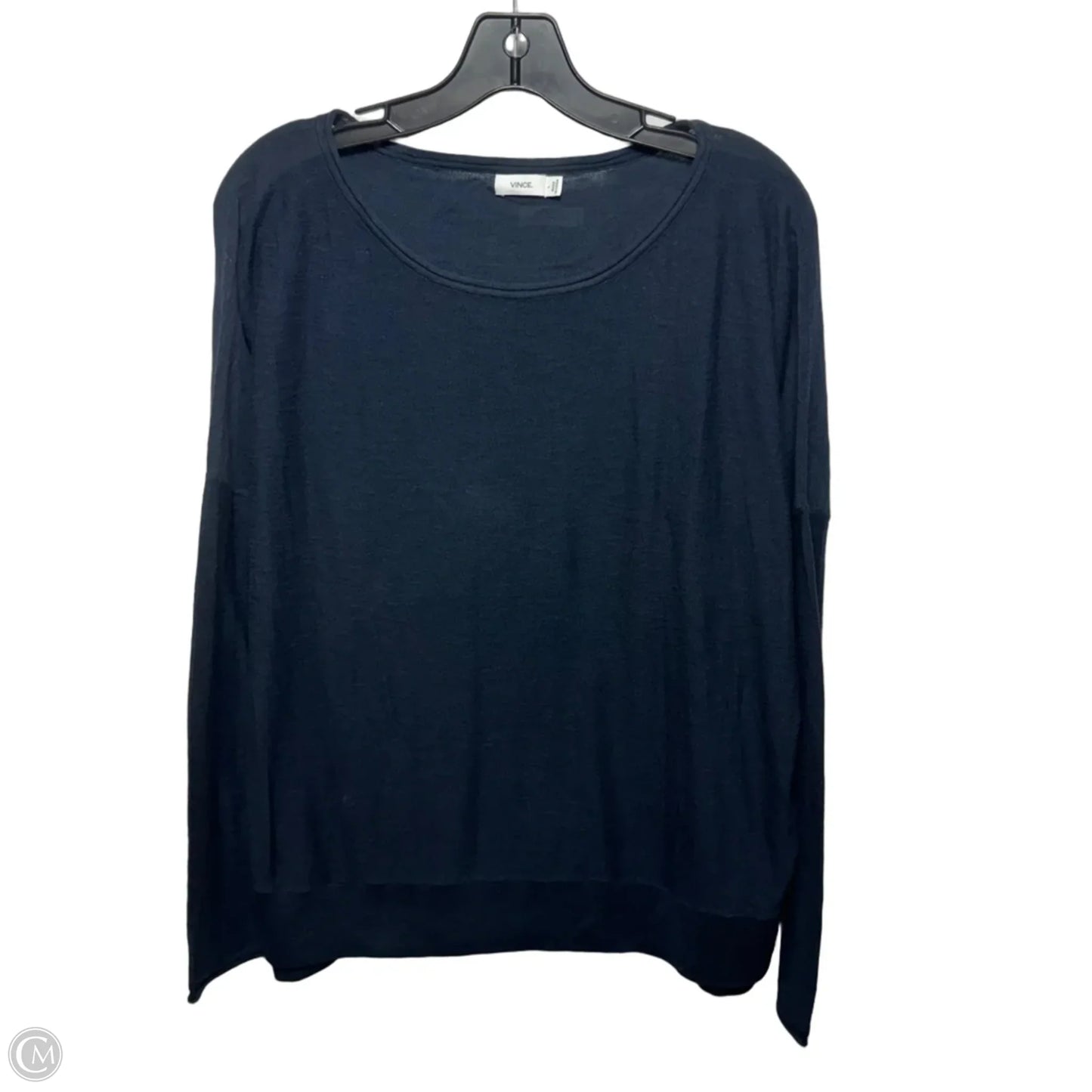 Top Long Sleeve Basic By Vince In Navy, Size: L