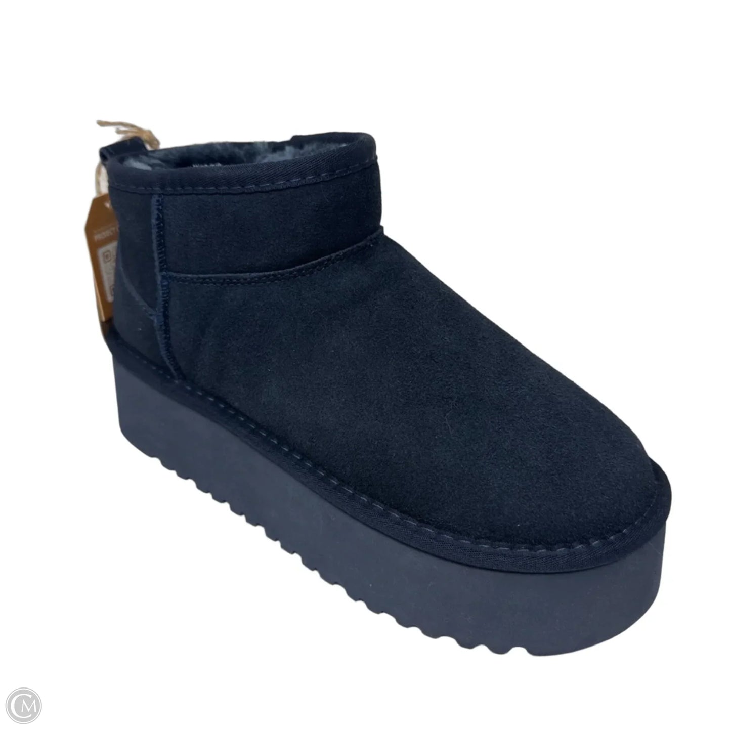 Platform Boots Ankle Flats By Project Cloud In Navy, Size: 8