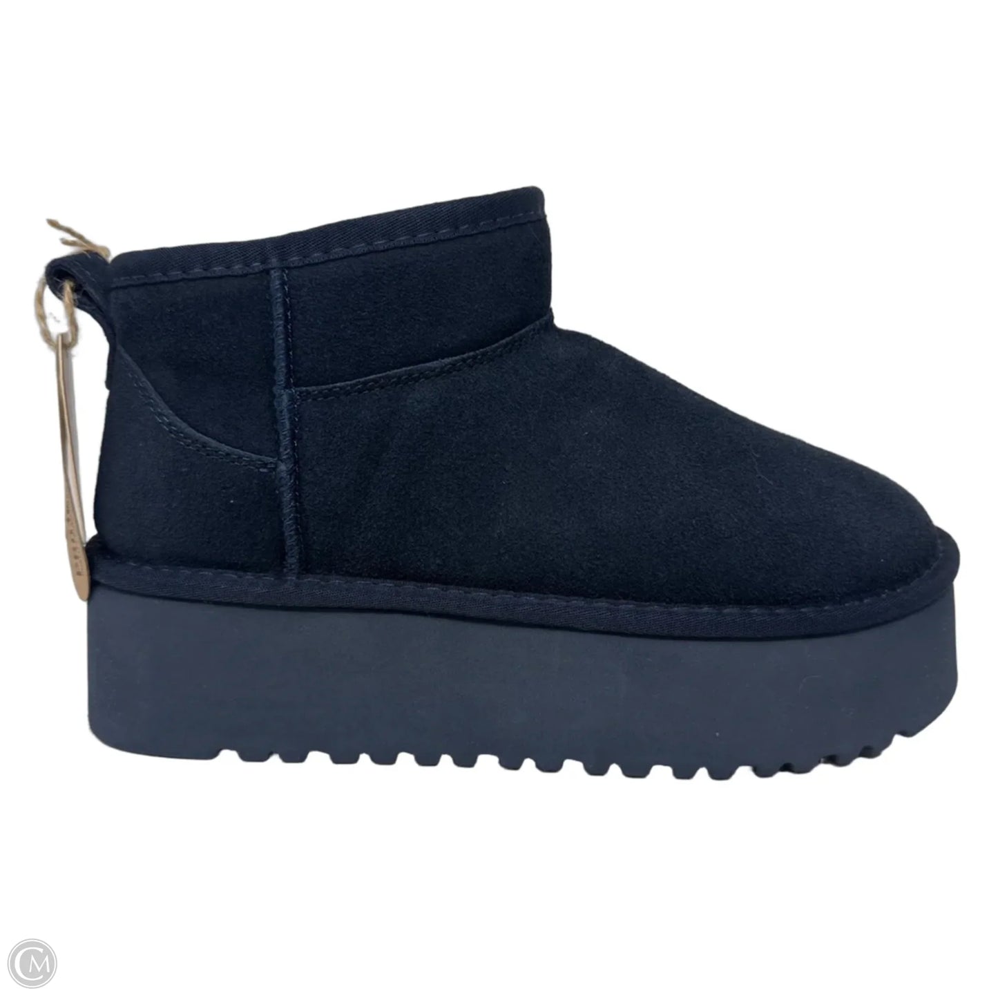 Platform Boots Ankle Flats By Project Cloud In Navy, Size: 8