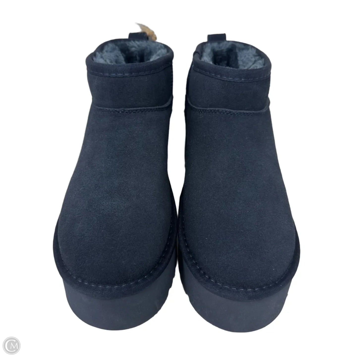 Platform Boots Ankle Flats By Project Cloud In Navy, Size: 8