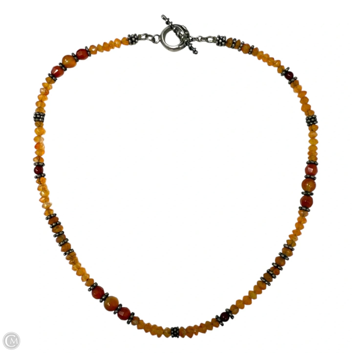 Multi Orange Gemstone Beaded Necklace By DAC Deborah Armstrong