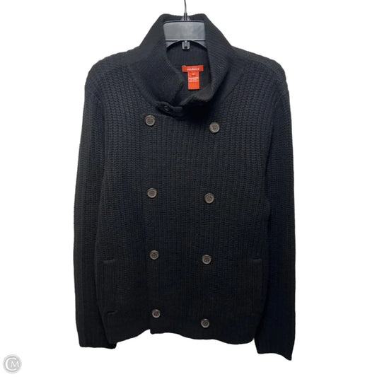 Sweater Cardigan Lambs Wool By Sundance In Black, Size: M